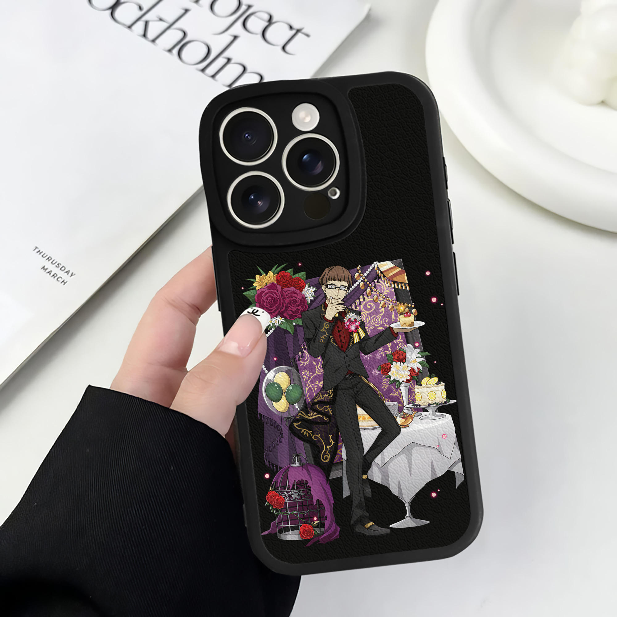 （画像用） 文豪ストレイドッグス Bungo Stray Dogs 【iPhone 16シリーズ対応】シリコンスマホケース（レザー調） 材質：シリコン